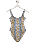 Agua by Agua Bendita Blue Botanical Print Limón Alquimia One - piece Swimsuit UK XS - Reliked