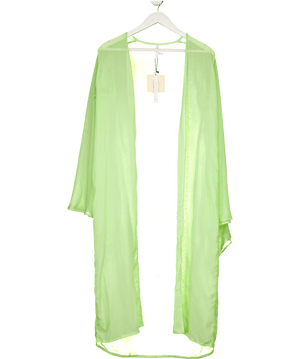 Aguaclara Lime Green Chiffon Kaftan Cover-up One Size