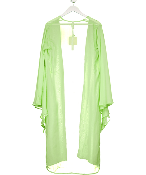 Aguaclara Lime Green Chiffon Kaftan Cover - up One Size - Reliked