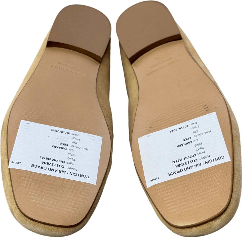 Air & Grace Beige Luxury Suede Loafers UK 5 EU 38 👠 - Reliked