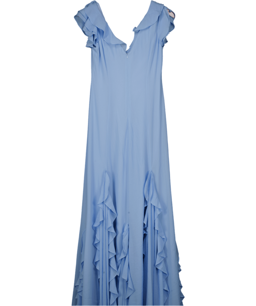 ALB Blue Ruffle Maxi Dress UK XS/S - Reliked