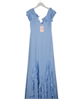 ALB Blue Ruffle Maxi Dress UK XS/S - Reliked