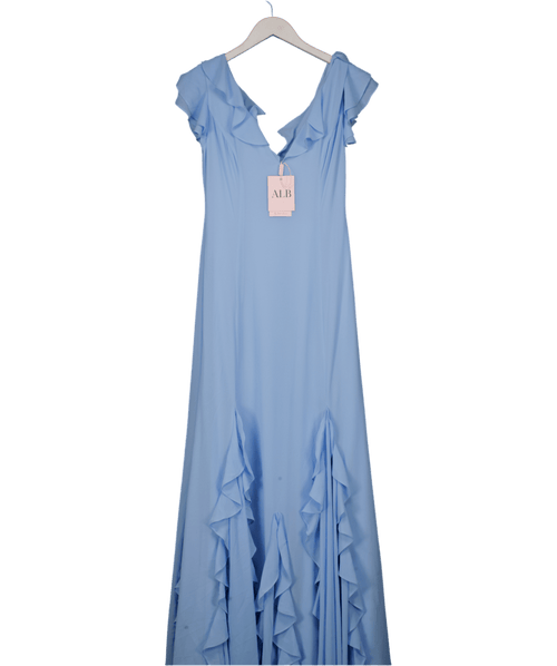 ALB Blue Ruffle Maxi Dress UK XS/S - Reliked