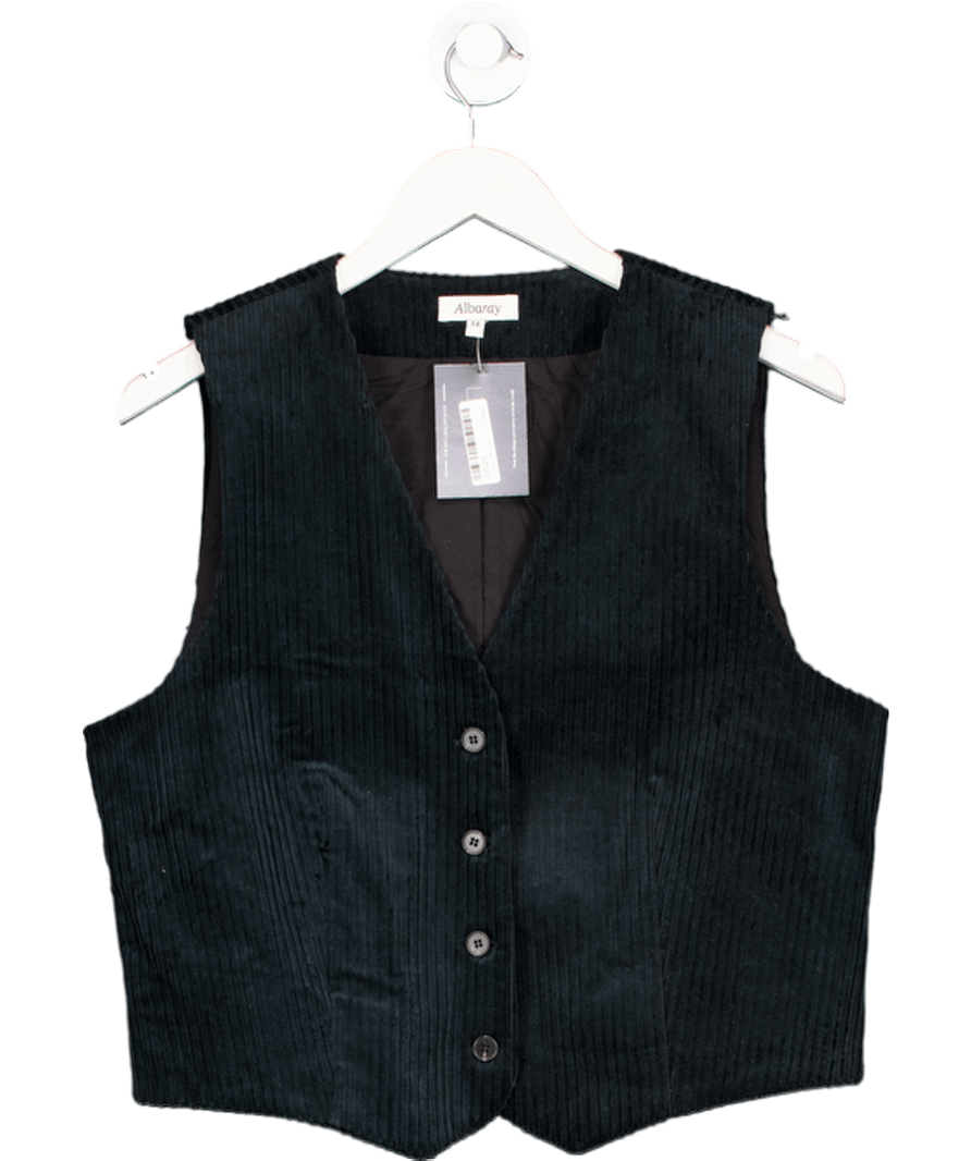 Albaray Navy Blue Jumbo Cord Waistcoat UK 14 - Reliked