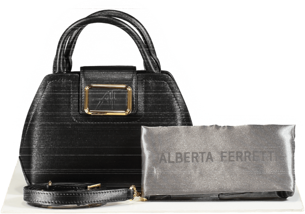 Alberta Ferretti Black Mini Albi 33 Leather Handbag - Reliked