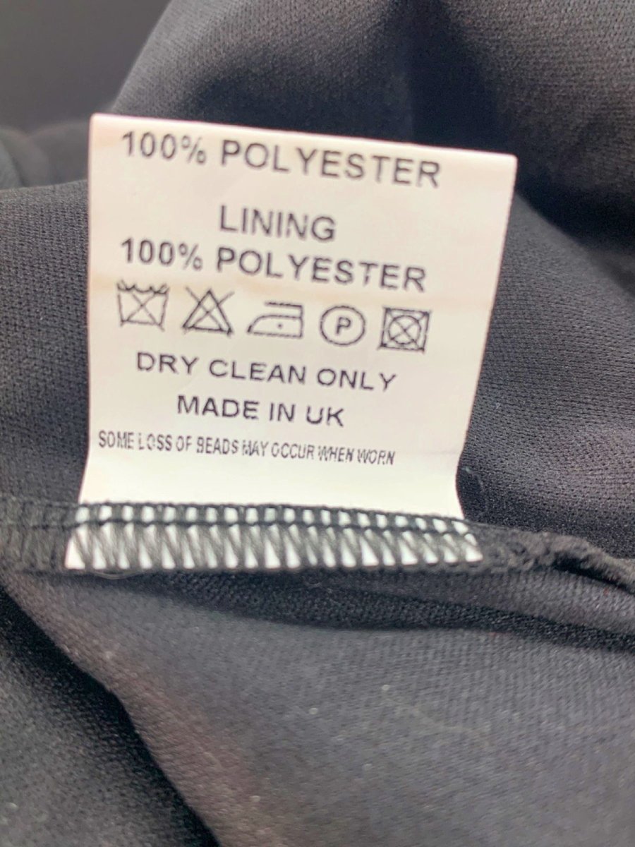 Alesha Dixon Black Floral Embroidered Dress UK 8 - Reliked