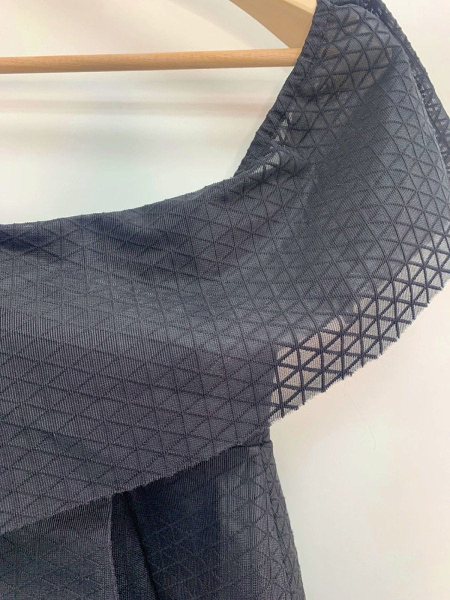 Alesha Dixon Black Off - Shoulder Midi Dress UK 10 - Reliked