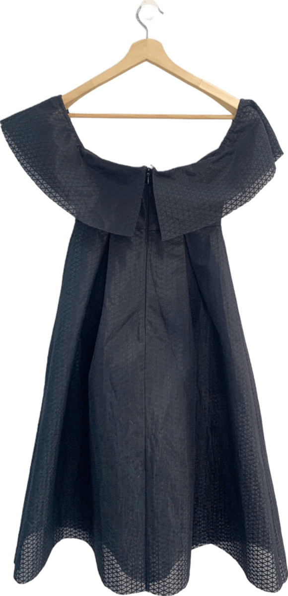 Alesha Dixon Black Off - Shoulder Midi Dress UK 10 - Reliked