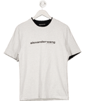 Alexander Wang Grey Printed Double T-shirt UK S - Reliked