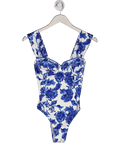 Alexandra Miro Blue Floral Lyra Swimsuit - Capri UK S - Reliked