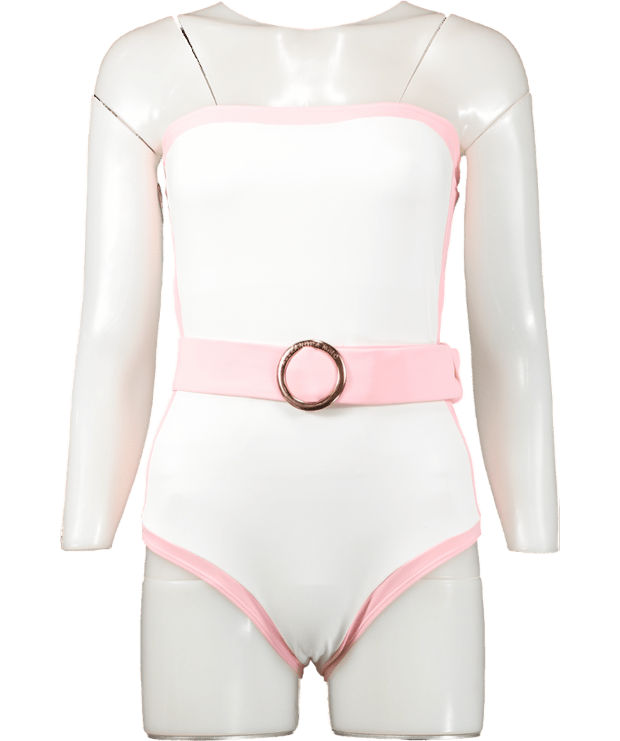 Alexandra Miro White Whitney Belted Swimsuit UK 14 - Reliked