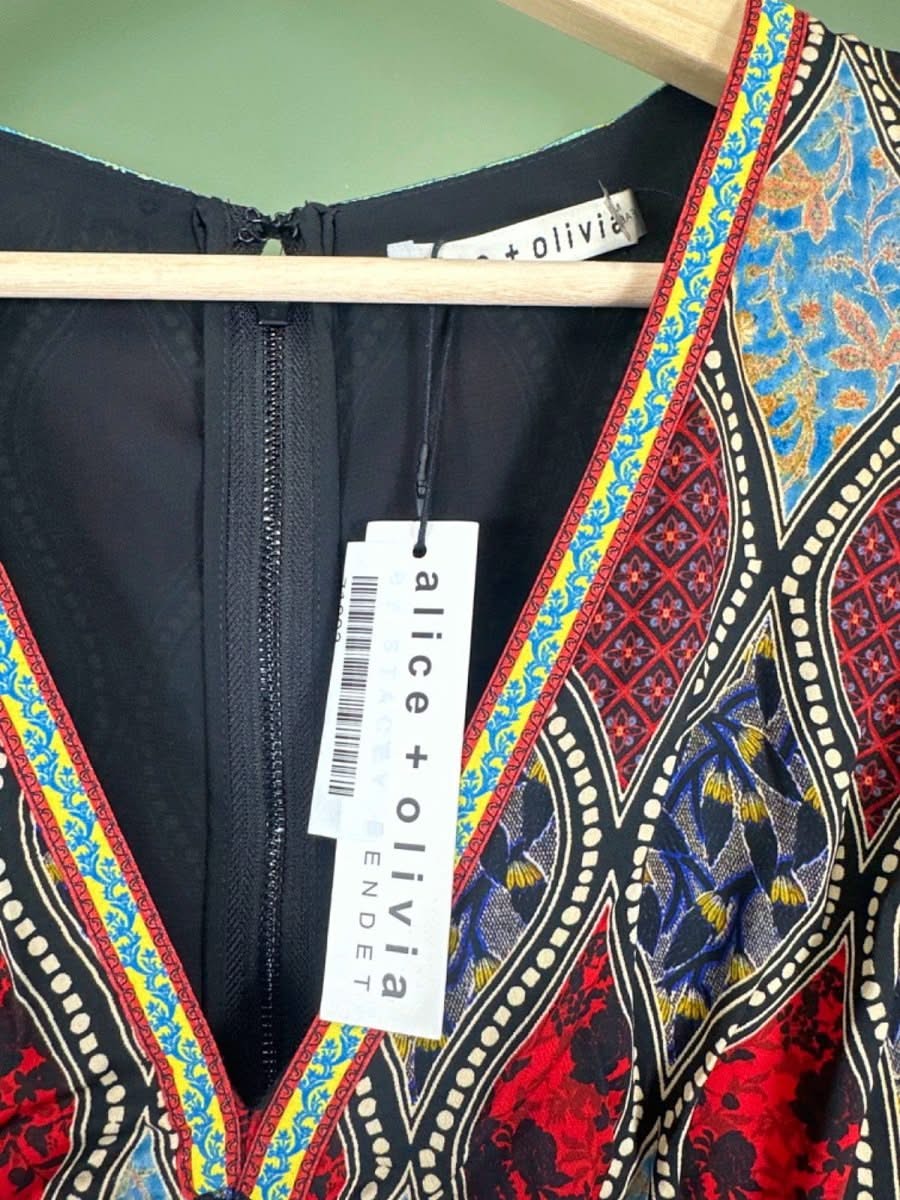 Alice + Olivia Jewel Multi Printed Dress Size UK 8 - Reliked