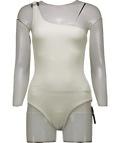 Alicia Swim Cream Jodie Coco One - piece Swimsuit UK S - Reliked