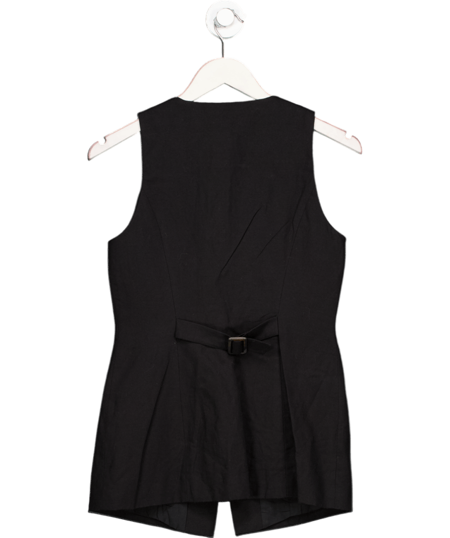 Aligne Black Leo Long Waistcoat UK 6 - Reliked