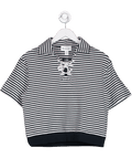 Aligne Blue Arlo Lace - up Striped Top UK 8 - Reliked