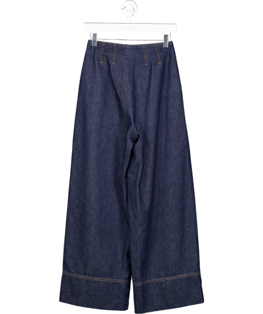 Aligne Blue Foire Box Pleat Wide Leg Jean W26 - Reliked