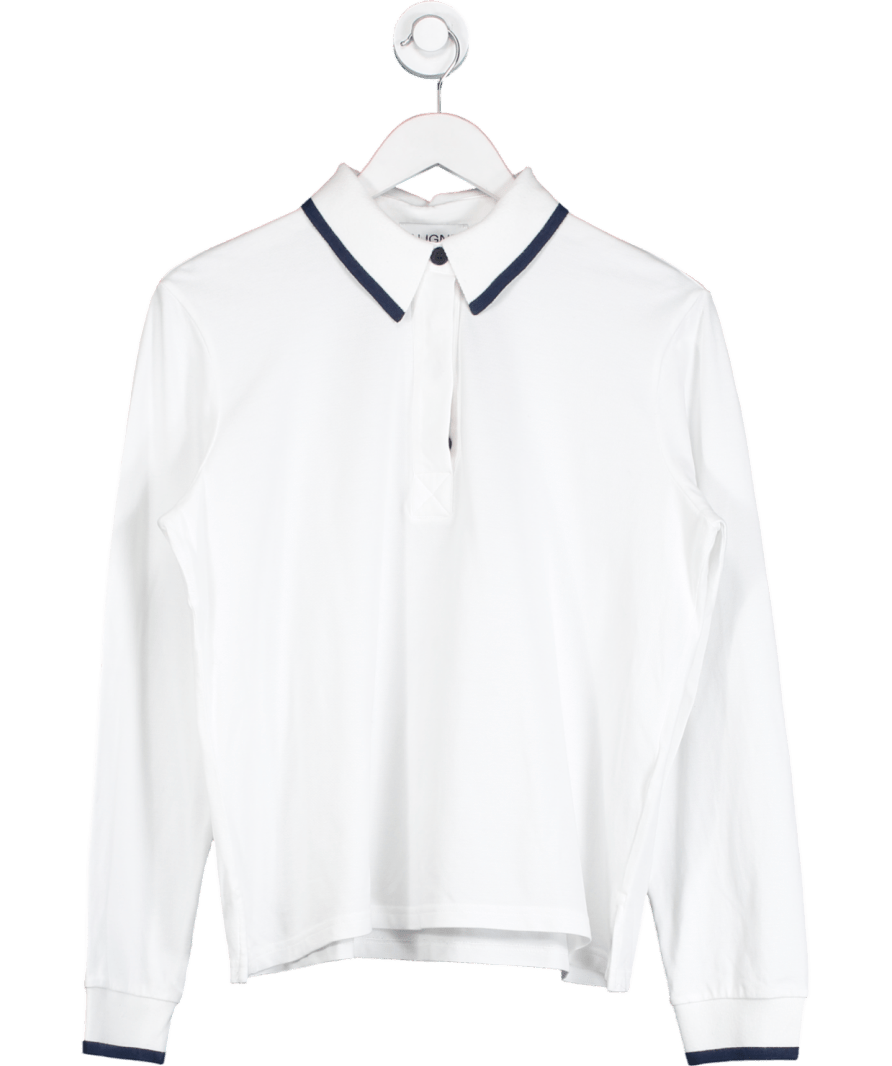 Aligne White Zarina Polo Shirt UK S - Reliked