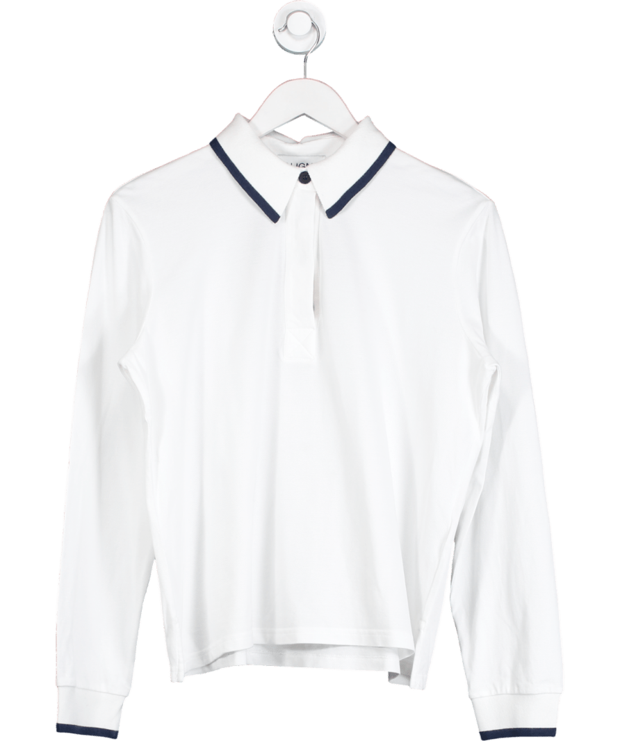 Aligne White Zarina Polo Shirt UK S - Reliked