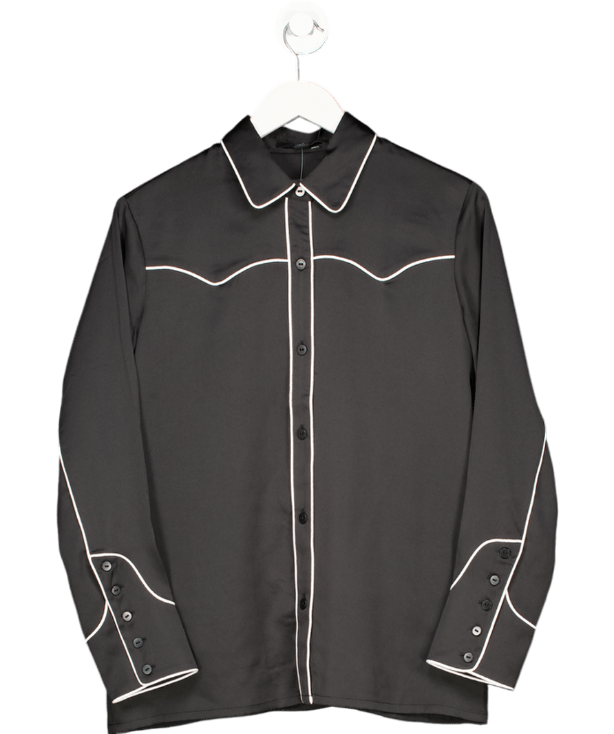 All Saints Black Cece Shirt Black/white UK 6 - Reliked