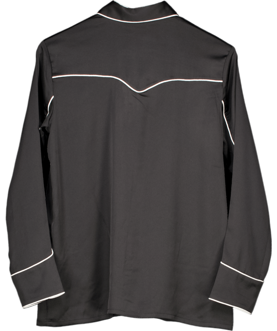 All Saints Black Cece Shirt Black/white UK 6 - Reliked