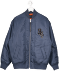 All Saints Blue Scout Oversized Tiger Bomber Jacket UK M - Reliked