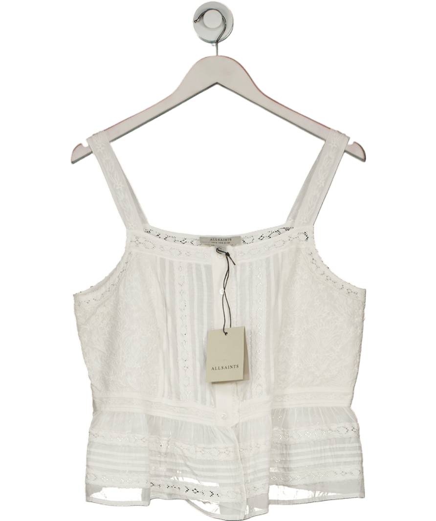 All Saints White Catalina Top UK 12 - Reliked