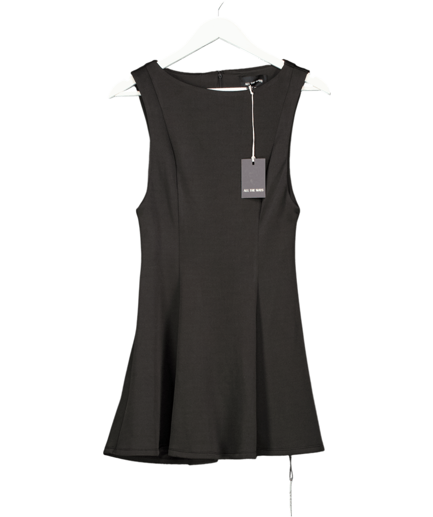 All the Ways Black Sonya Flare Mini Dress UK XS - Reliked