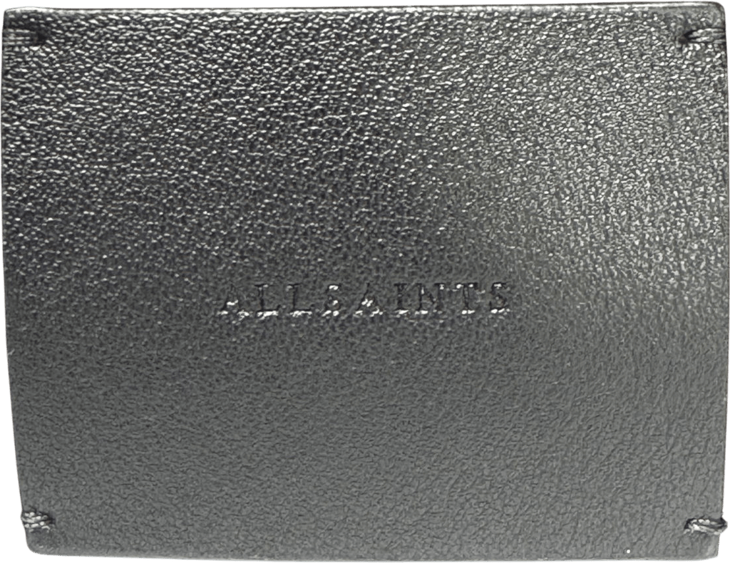 AllSaints Bettina Leather Clutch Bag - Black - Reliked