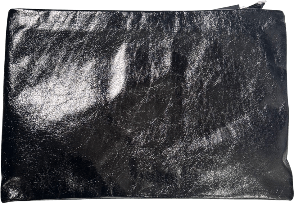 AllSaints Bettina Leather Clutch Bag - Black - Reliked