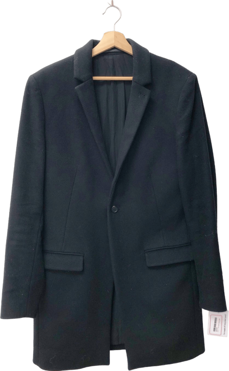 AllSaints Black Renzo Coat UK 40 - Reliked