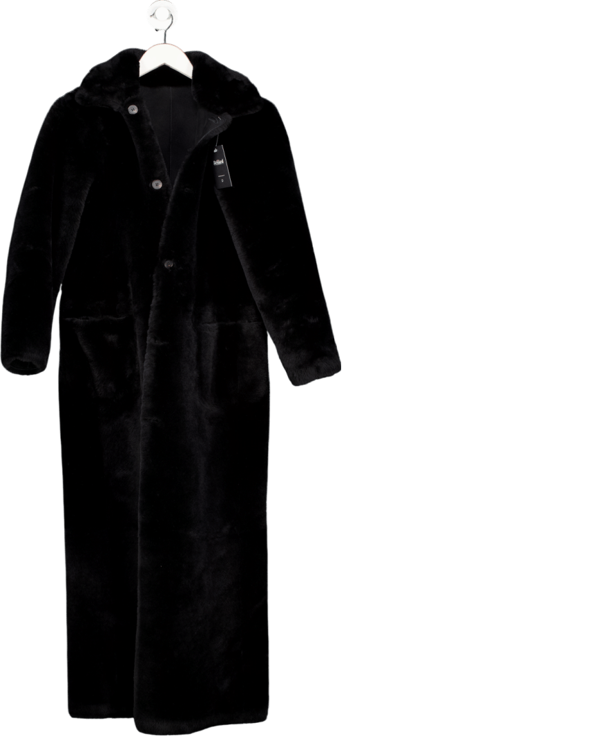 AllSaints Black Serra Luxury Reversible Shearling Coat UK XS - Reliked