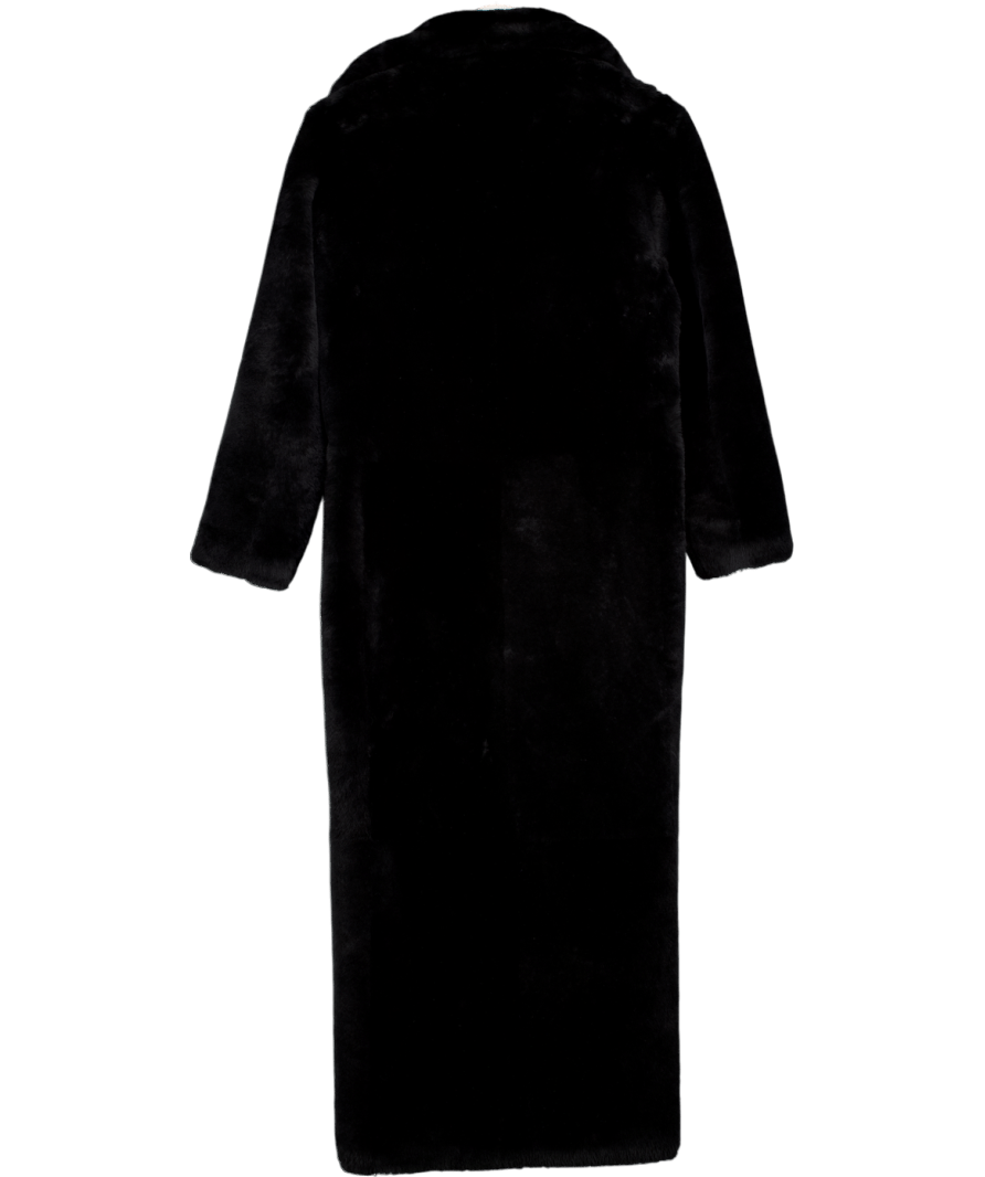 AllSaints Black Serra Luxury Reversible Shearling Coat UK XS - Reliked