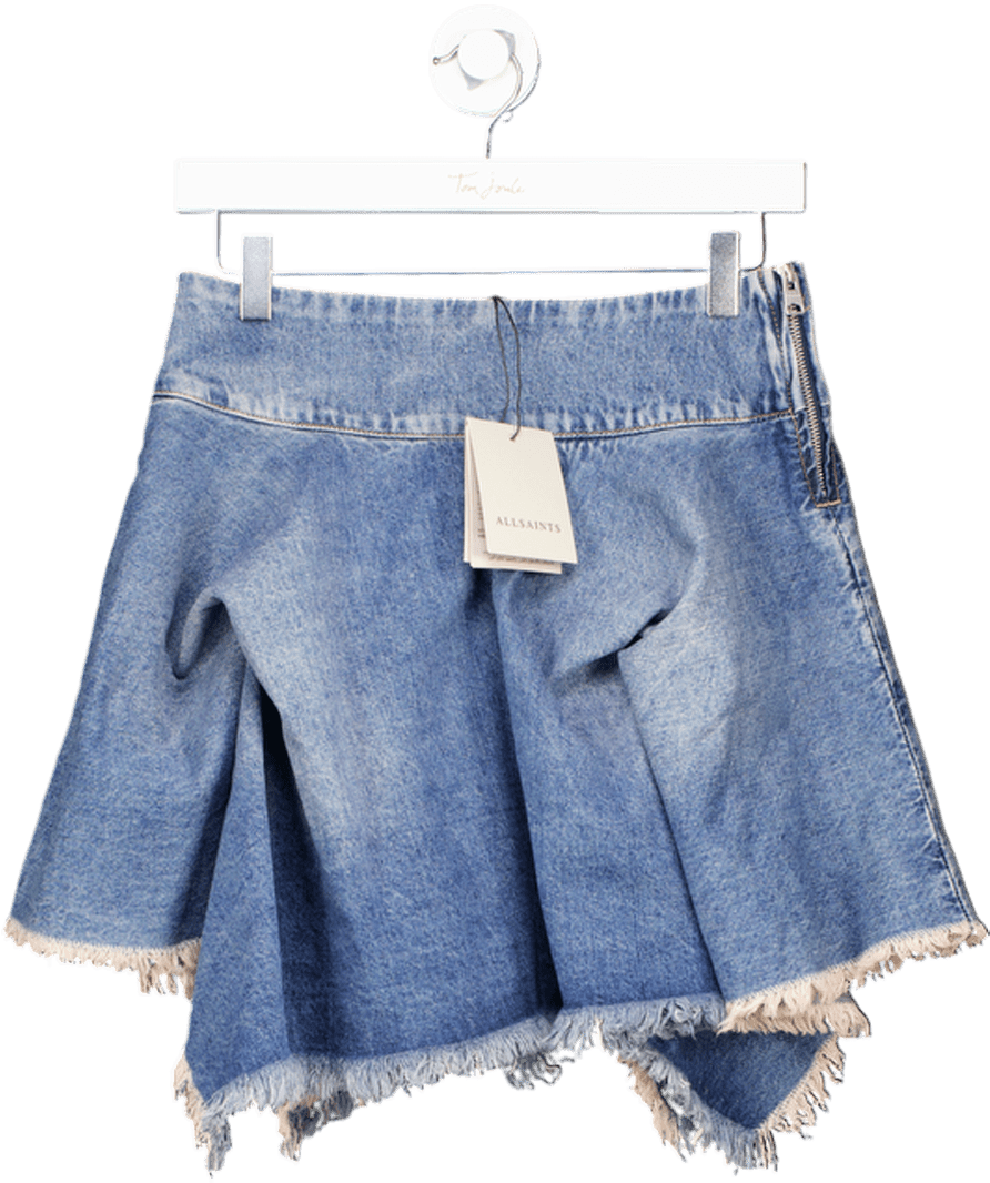 AllSaints Blue Crissy Denim Mini Skirt UK 6 - Reliked