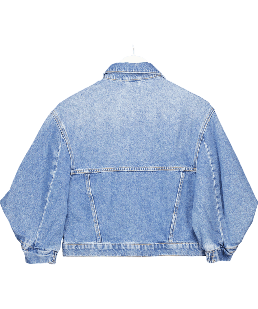 AllSaints Blue Organic Cotton Luca Denim Jacket UK 8 - Reliked