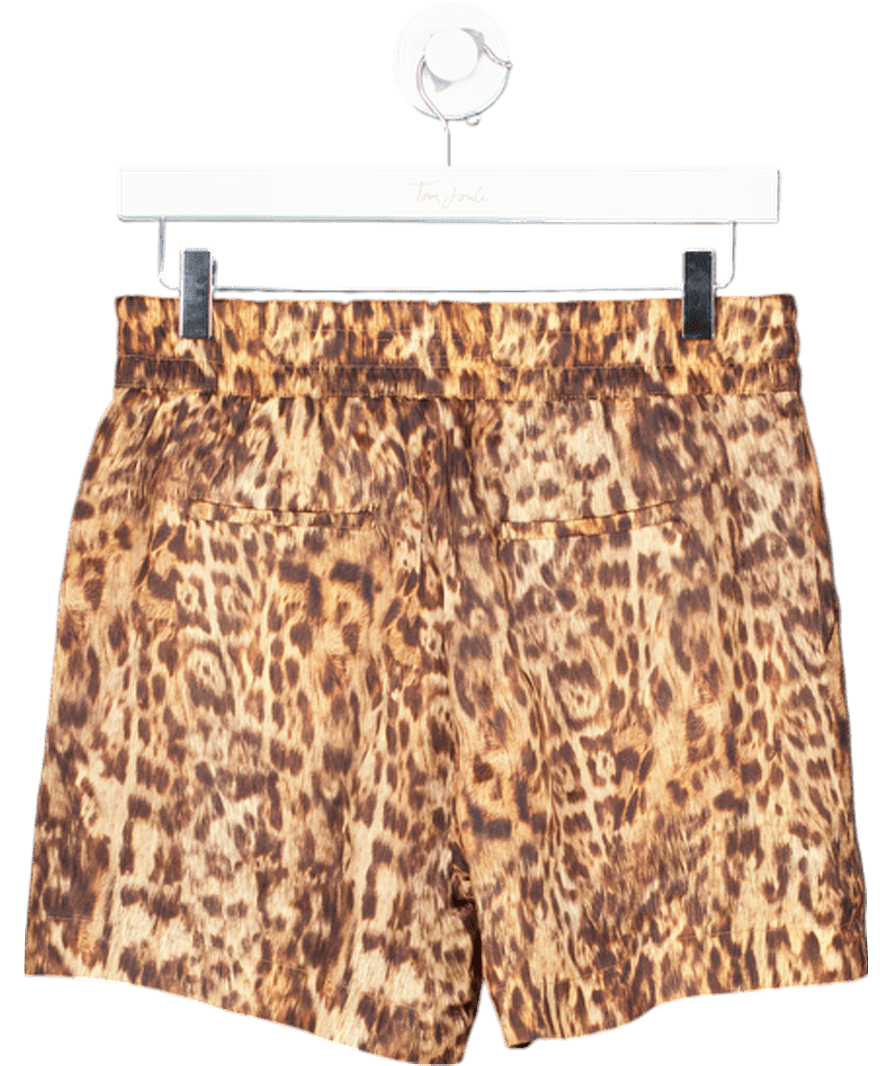 AllSaints Brown Charli Leopard Print Shorts UK 6 - Reliked