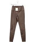 AllSaints Chocolate Brown Cora High - rise Real Stretch Leather Legging UK 10 - Reliked