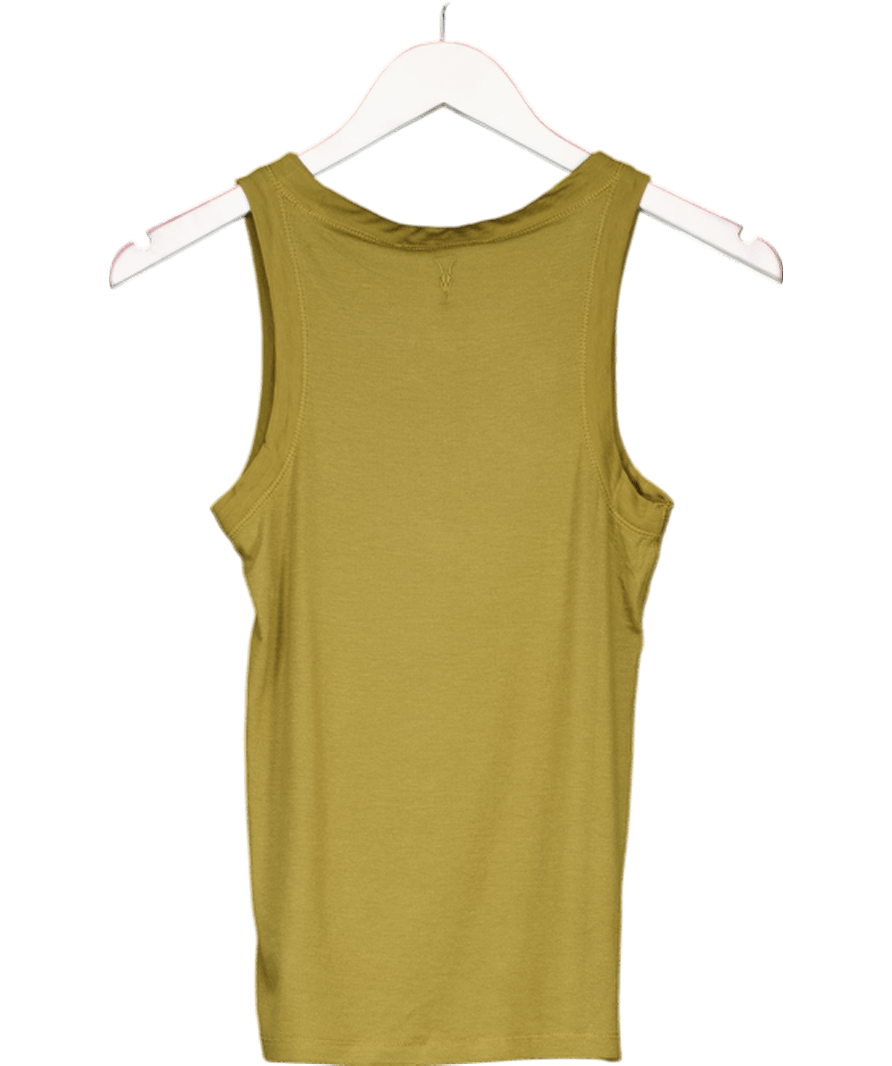 AllSaints Green Rina Crew Neck Sleeveless Tank Top UK S - Reliked