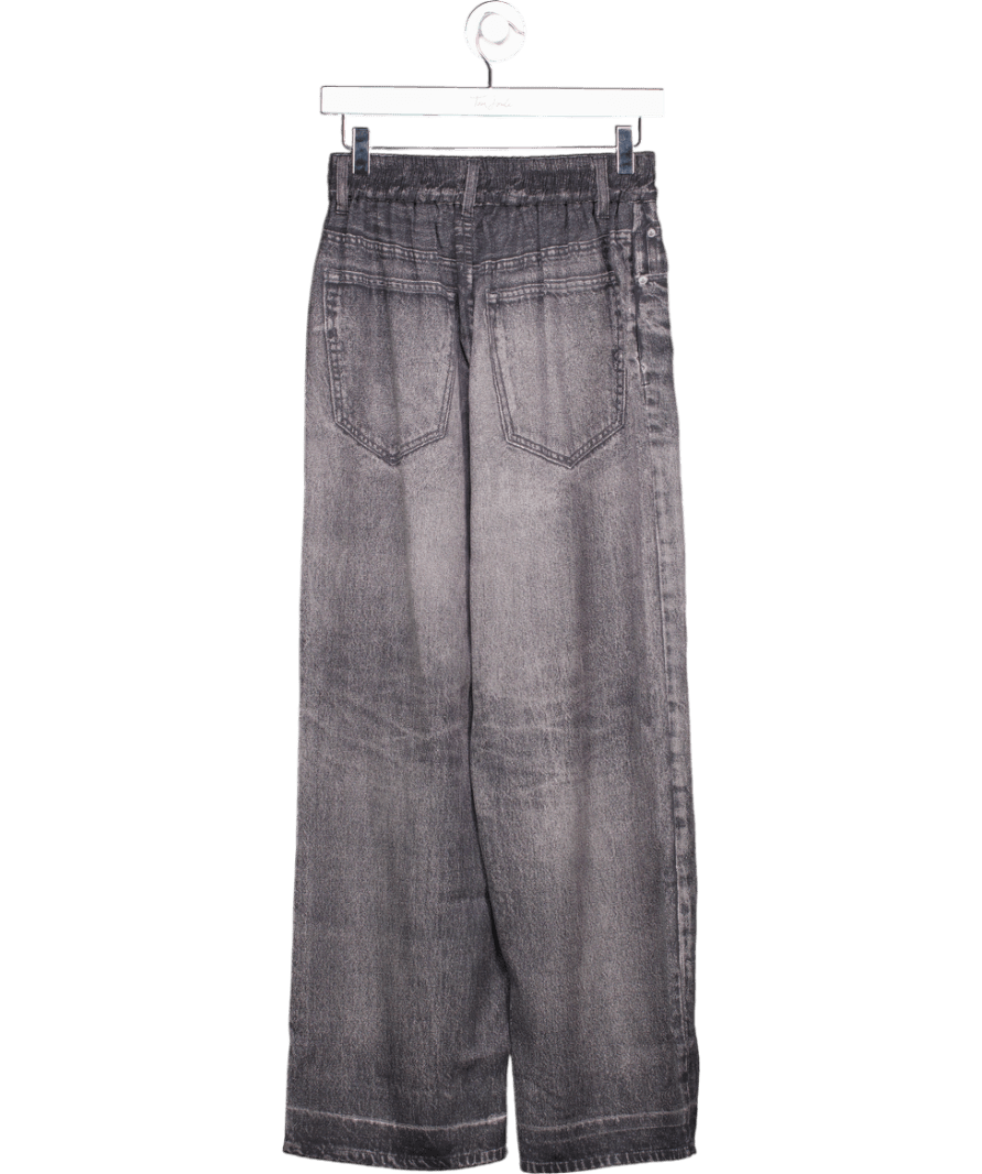 AllSaints Grey Tyler Illusion Wide Leg Trousers UK 6 - Reliked