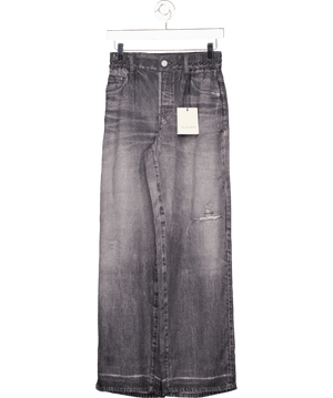 AllSaints Grey Tyler Illusion Wide Leg Trousers UK 6