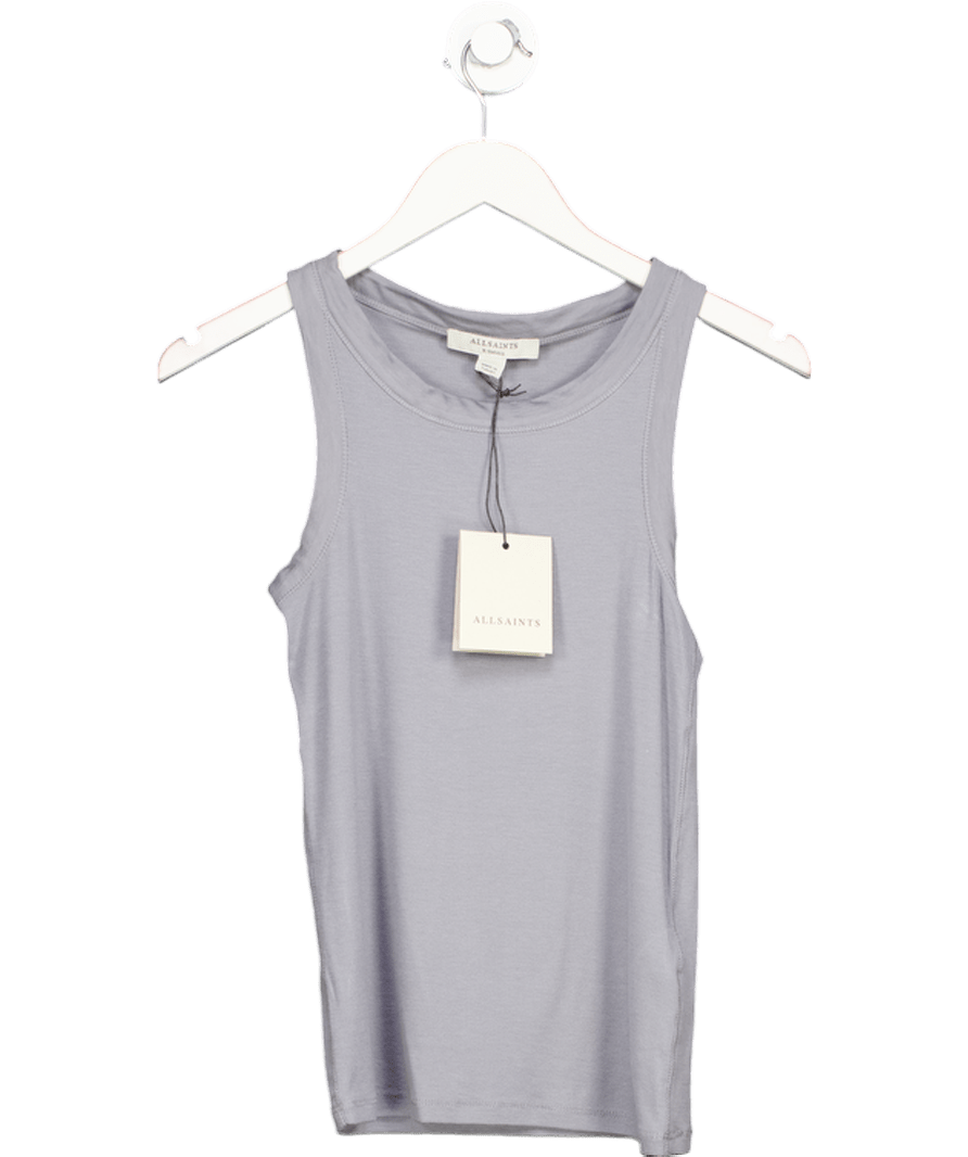 AllSaints Lilac Grey Supersoft Rina Lyocell Tank UK XS - Reliked
