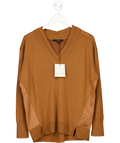 AllSaints Wool Bern Sweater - Caramel Brown UK S - Reliked