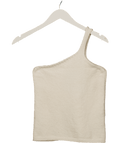 almada label Cream Una One - shoulder Top, UK S - Reliked
