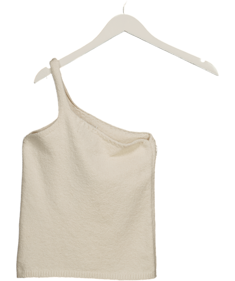 almada label Cream Una One - shoulder Top, UK S - Reliked