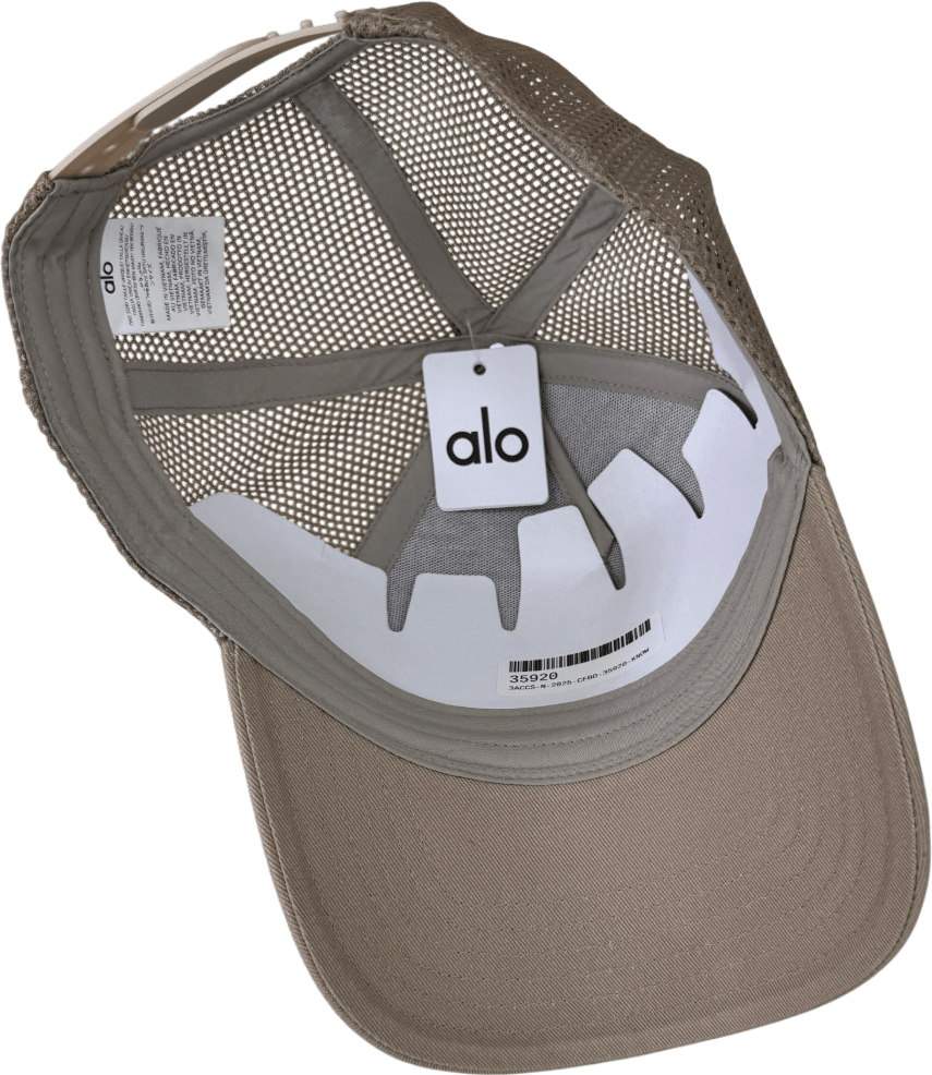 alo yoga Beige District Trucker Hat / Baseball Cap One Size - Reliked