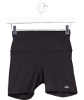 alo yoga Black Airlift High Rise Stretch Jersey Shorts UK XS - Reliked