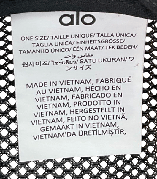 alo yoga Black District Trucker Hat - Reliked