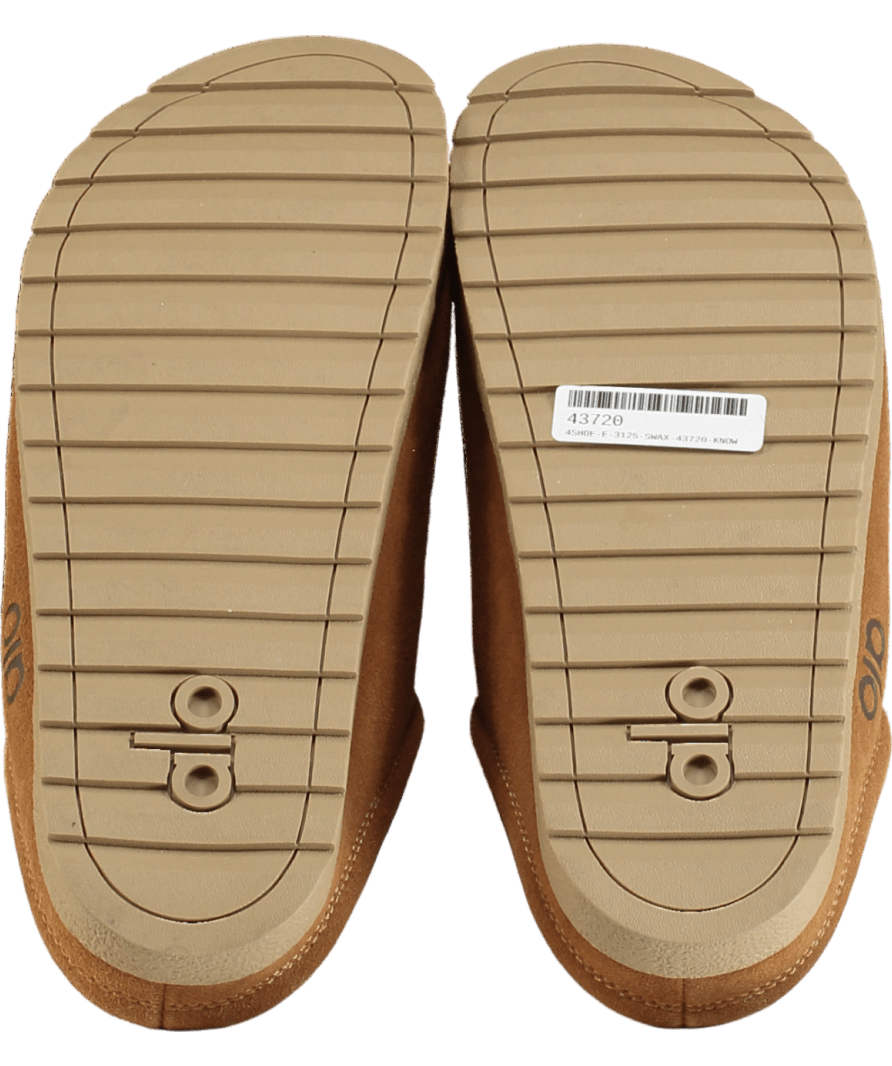 alo yoga Brown Sherpa Lined Recovery Flat Mules UK 7 - Reliked