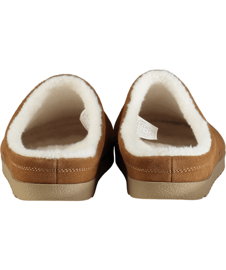 alo yoga Brown Sherpa Lined Recovery Flat Mules UK 7 - Reliked