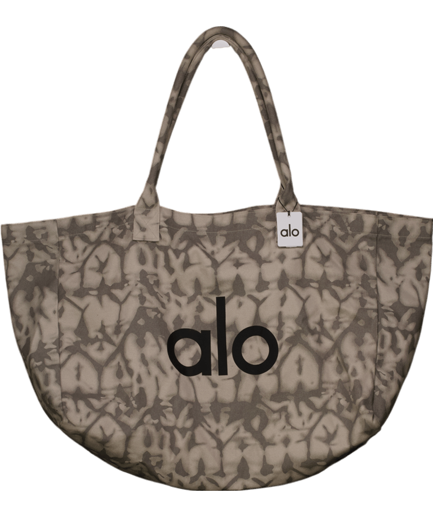 alo yoga Grey Marble Print Large Capacity Tote Bag One Size - Reliked