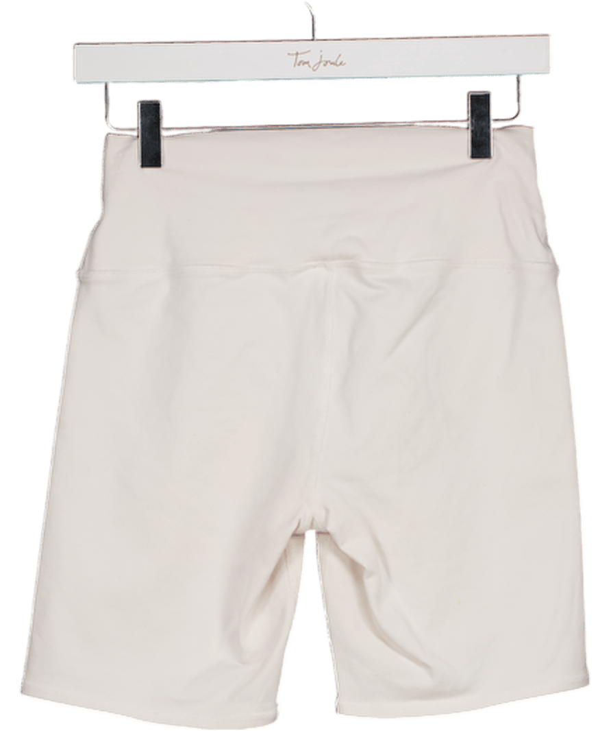 alo yoga White High Waisted Cycle Shorts UK M - Reliked